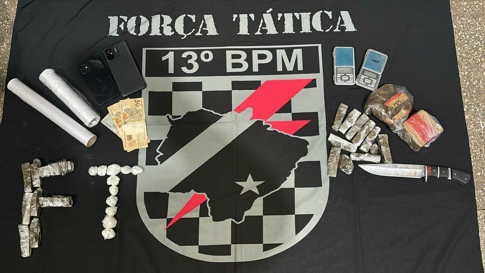 Imagem de compartilhamento para o artigo Força Tática prende homem por tráfico e apreende adolescente por drogas em Paranaíba da MS Todo dia